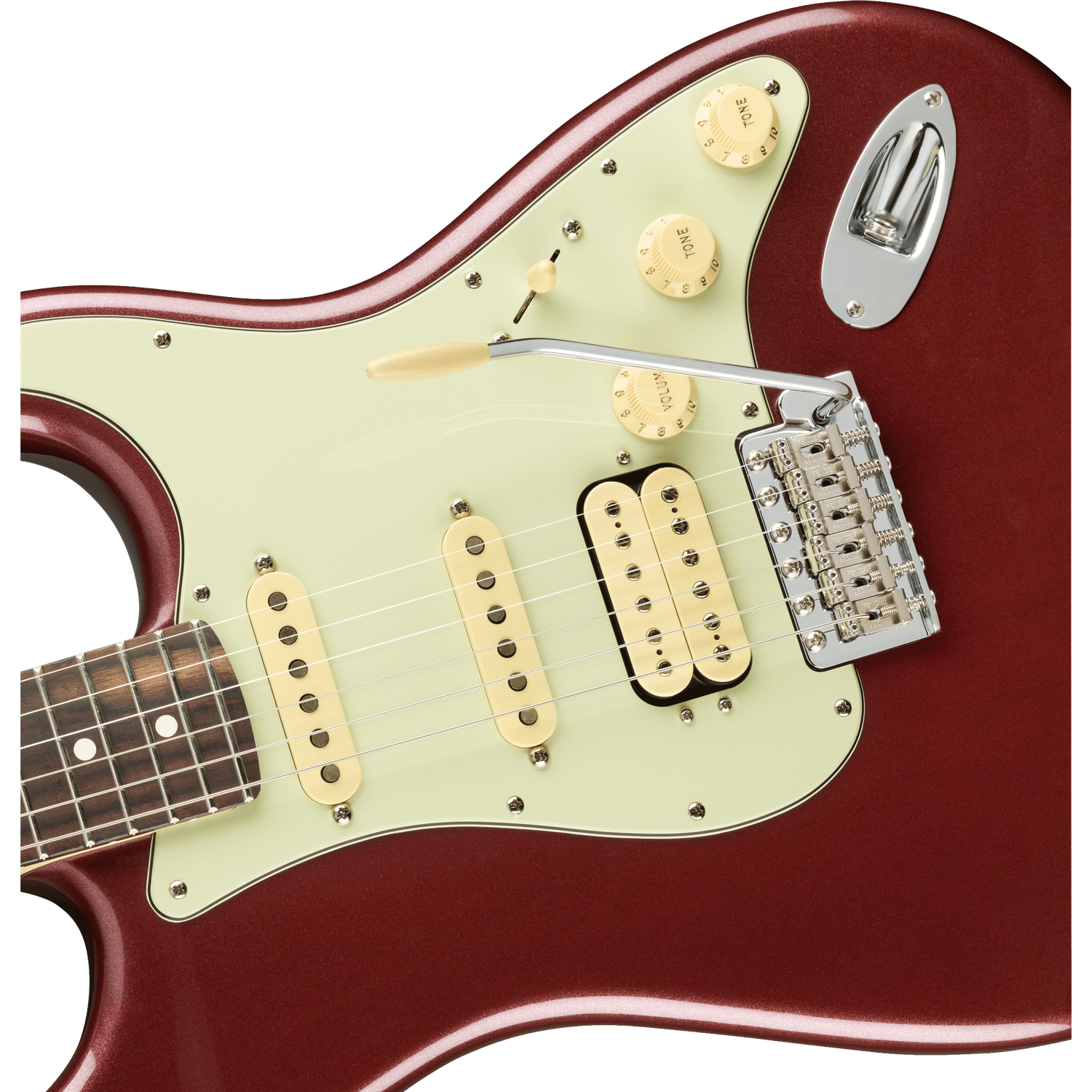 Fender Electric Guitars Fender American Performer Stratocaster HSS Electric Guitar #color_aubergine