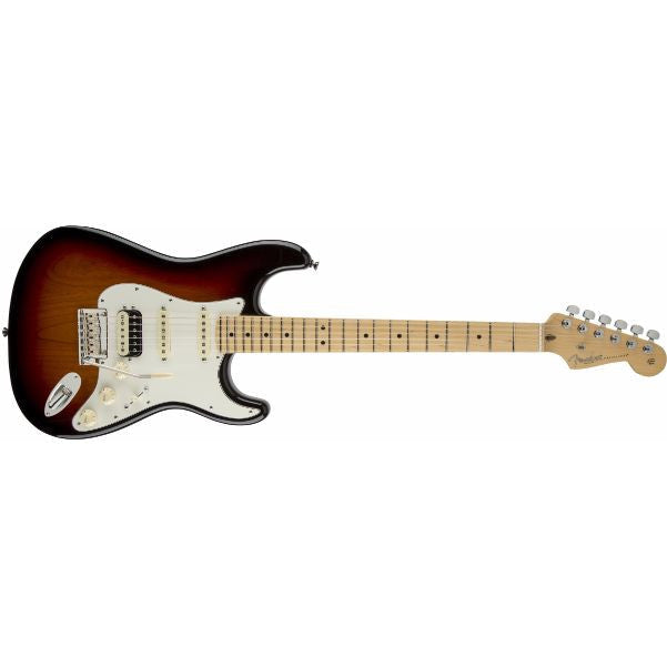 fender electric guitars fender american standard stratocaster electric guitar hss shawbucker, maple fingerboard, 3-color sunburst