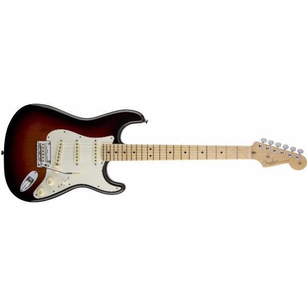 fender electric guitars fender american standard stratocaster electric guitar, maple fingerboard, 3-color sunburst