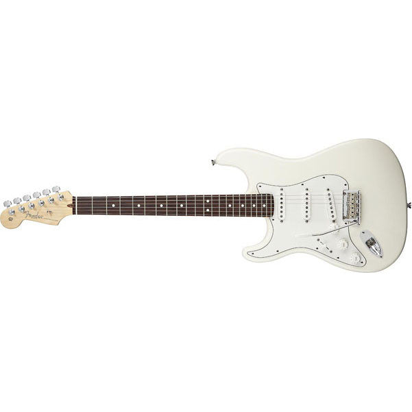 fender electric guitars fender american standard stratocaster lefty electric guitar - white