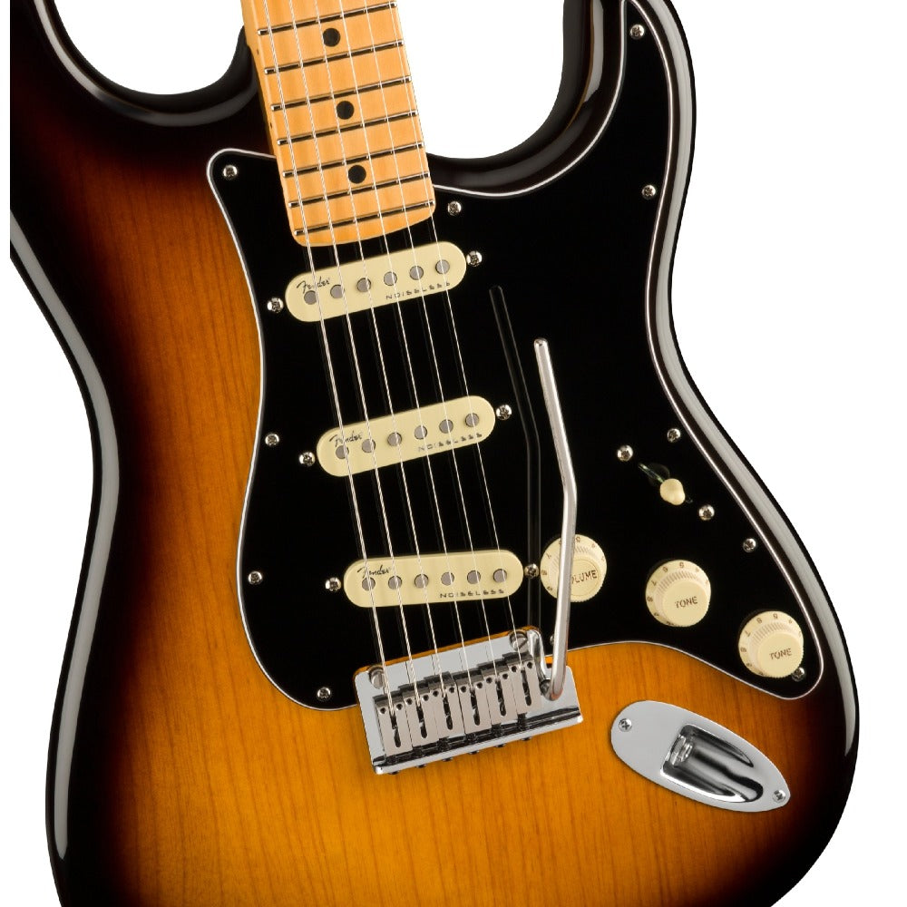 Fender Electric Guitars Fender American Ultra Luxe SSS Stratocaster Electric Guitar #color_2-color-sunburst