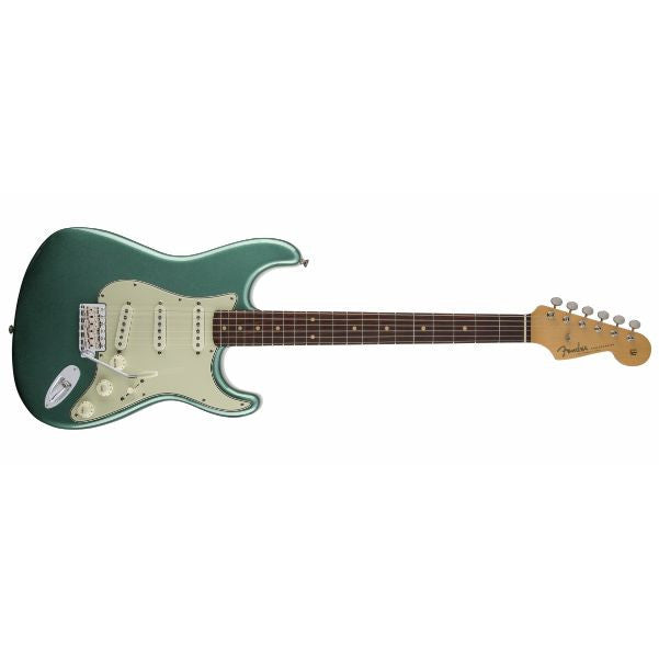 fender electric guitars fender american vintage '59 stratocaster electric guitar, slab rosewood fingerboard, sherwood green metallic