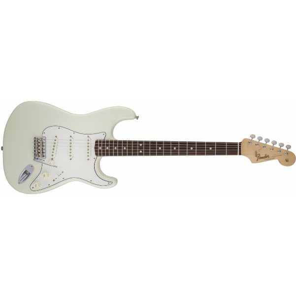 fender electric guitars fender american vintage '65 stratocaster electric guitar, round-lam rosewood fingerboard, olympic white