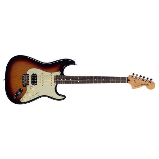 fender electric guitars fender deluxe lonestar hss stratocaster guitar rosewood - sunburst