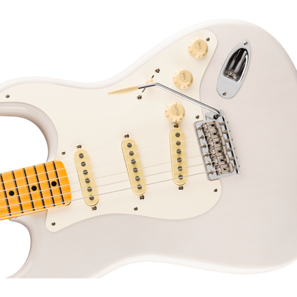 Fender Electric Guitars Fender Eric Johnson Stratocaster Electric Guitar, Maple Fingerboard, White Blonde