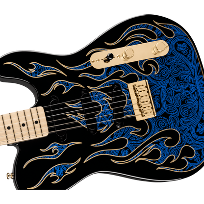 Fender Electric Guitars Fender James Burton Telecaster Electric Guitar, Maple Fingerboard, Blue Paisley Flames