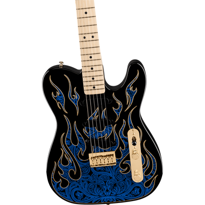 Fender Electric Guitars Fender James Burton Telecaster Electric Guitar, Maple Fingerboard, Blue Paisley Flames