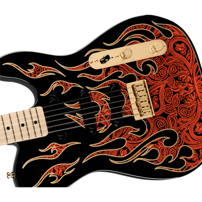 Fender Electric Guitars Fender James Burton Telecaster Electric Guitar, Maple Fingerboard, Red Paisley Flames