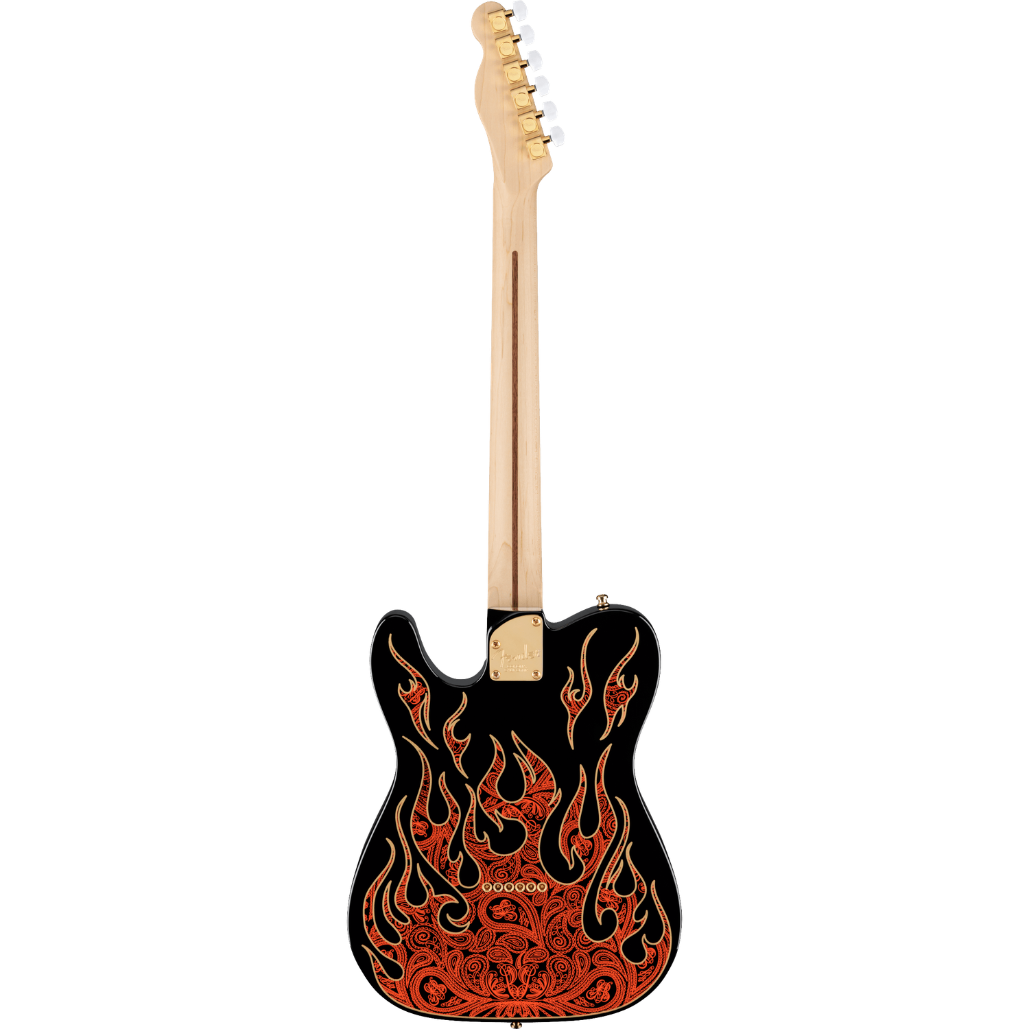 Fender Electric Guitars Fender James Burton Telecaster Electric Guitar, Maple Fingerboard, Red Paisley Flames