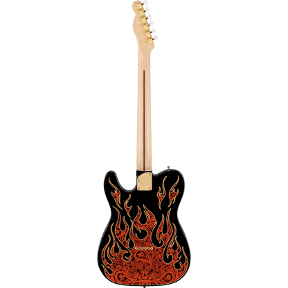 Fender Electric Guitars Fender James Burton Telecaster Electric Guitar, Maple Fingerboard, Red Paisley Flames
