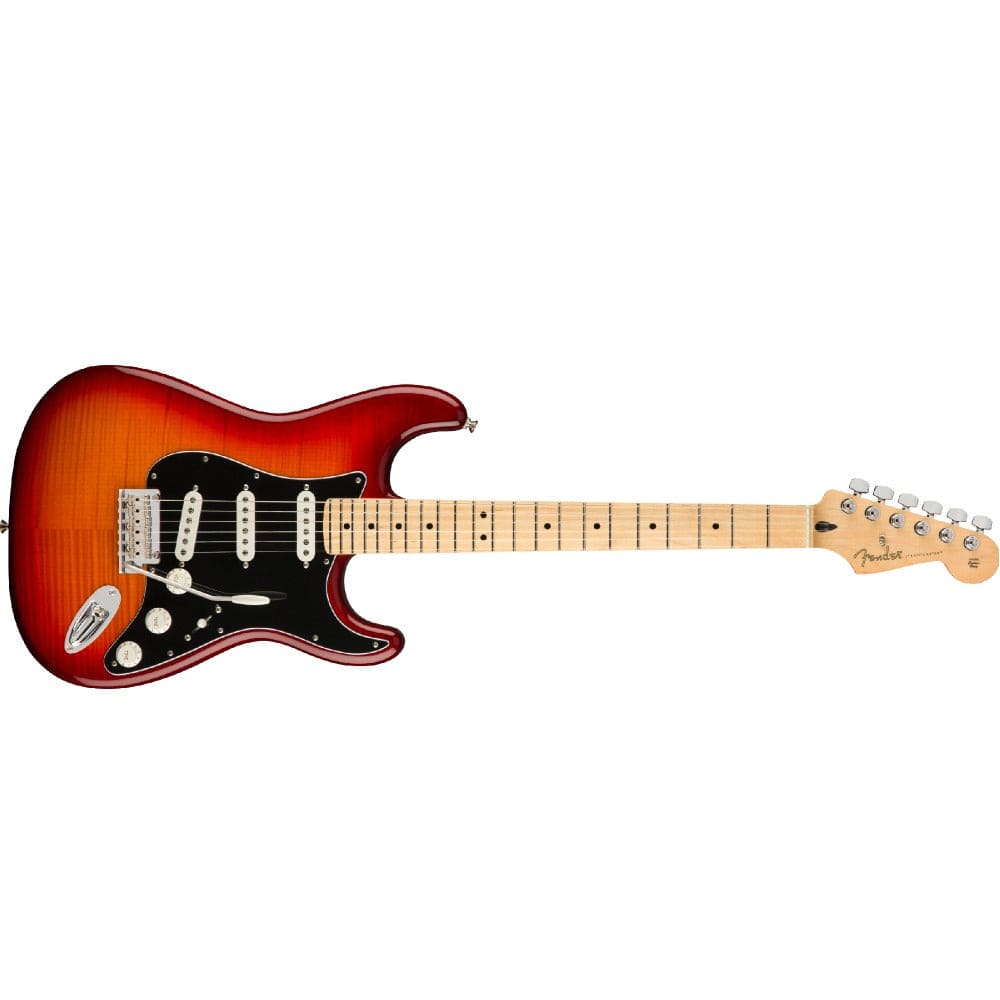 fender electric guitars fender player stratocaster plus top electric guitar    #color_aged-cherry-burst,fingerboard_maple