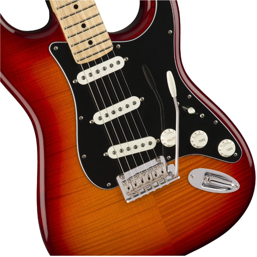 fender electric guitars fender player stratocaster plus top electric guitar    #color_aged-cherry-burst,fingerboard_maple