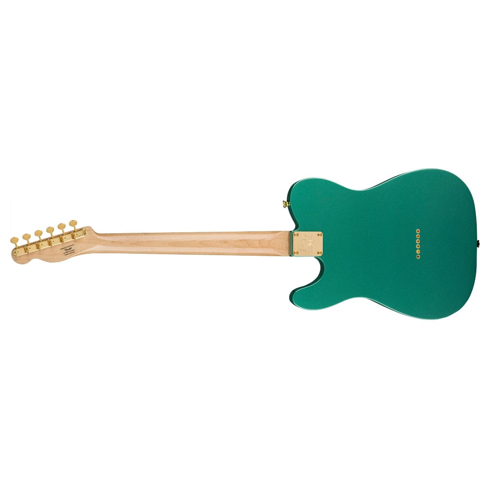 fender electric guitars fender squier 40th anniversary telecaster gold edition electric guitar   #color_sherwood-green,fretboard_indian-laurel