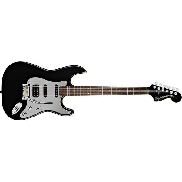 fender electric guitars fender squier hss stratocaster electric guitar  - black mirror