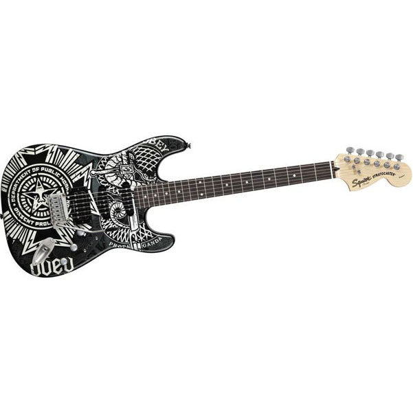 fender electric guitars fender squier obey graphic stratocaster hss dissent electric guitar