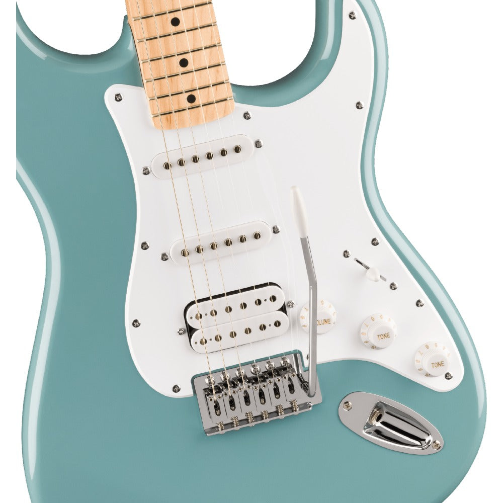 Fender Electric Guitars Fender Squier Sonic Stratocaster Electric Guitar with Bag,Polishing Cloth, Strap, Tuner, Pick and Ebook #pickup-configuration_hss,color_fsr-sonic-gray,fretboard_maple