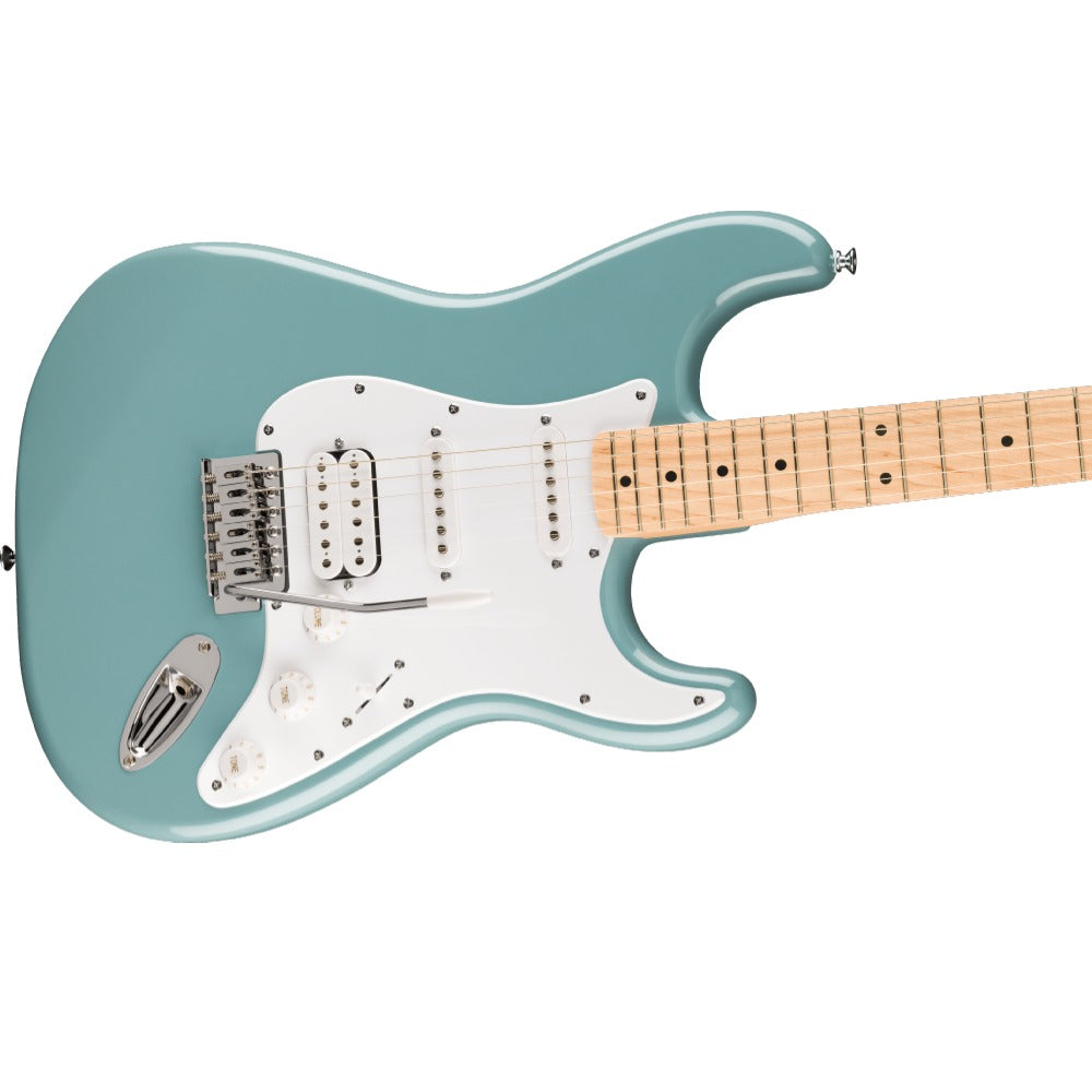 Fender Electric Guitars Fender Squier Sonic Stratocaster Electric Guitar with Bag,Polishing Cloth, Strap, Tuner, Pick and Ebook #pickup-configuration_hss,color_fsr-sonic-gray,fretboard_maple