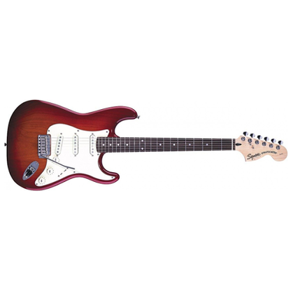 fender electric guitars fender squier standard stratocaster electric guitar - cherry sunburst