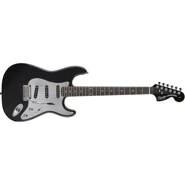 fender electric guitars fender squier standard stratocaster spl. edition electric guitar - black mirror