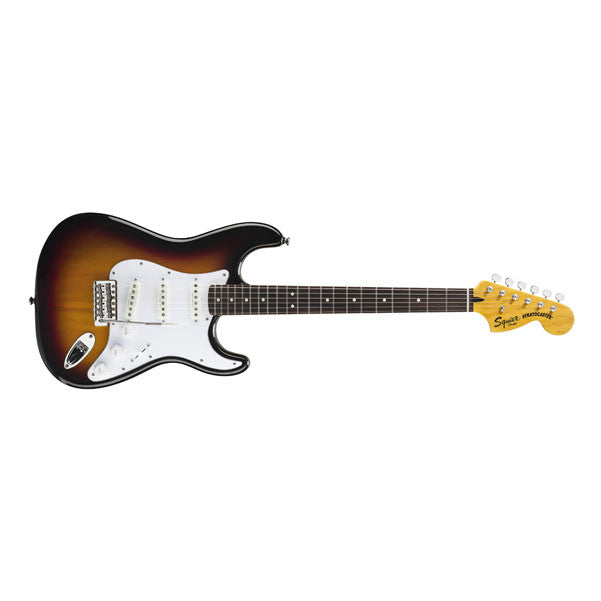 fender electric guitars fender squier vintage modified stratocaster electric guitar - rosewood fingerboard 3-tone sunburst