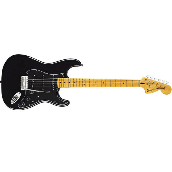 fender electric guitars fender squier vintage modified stratocaster maple fretboard - bk