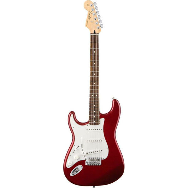 fender electric guitars fender standard stratocaster lefty rosewood - candy apple red