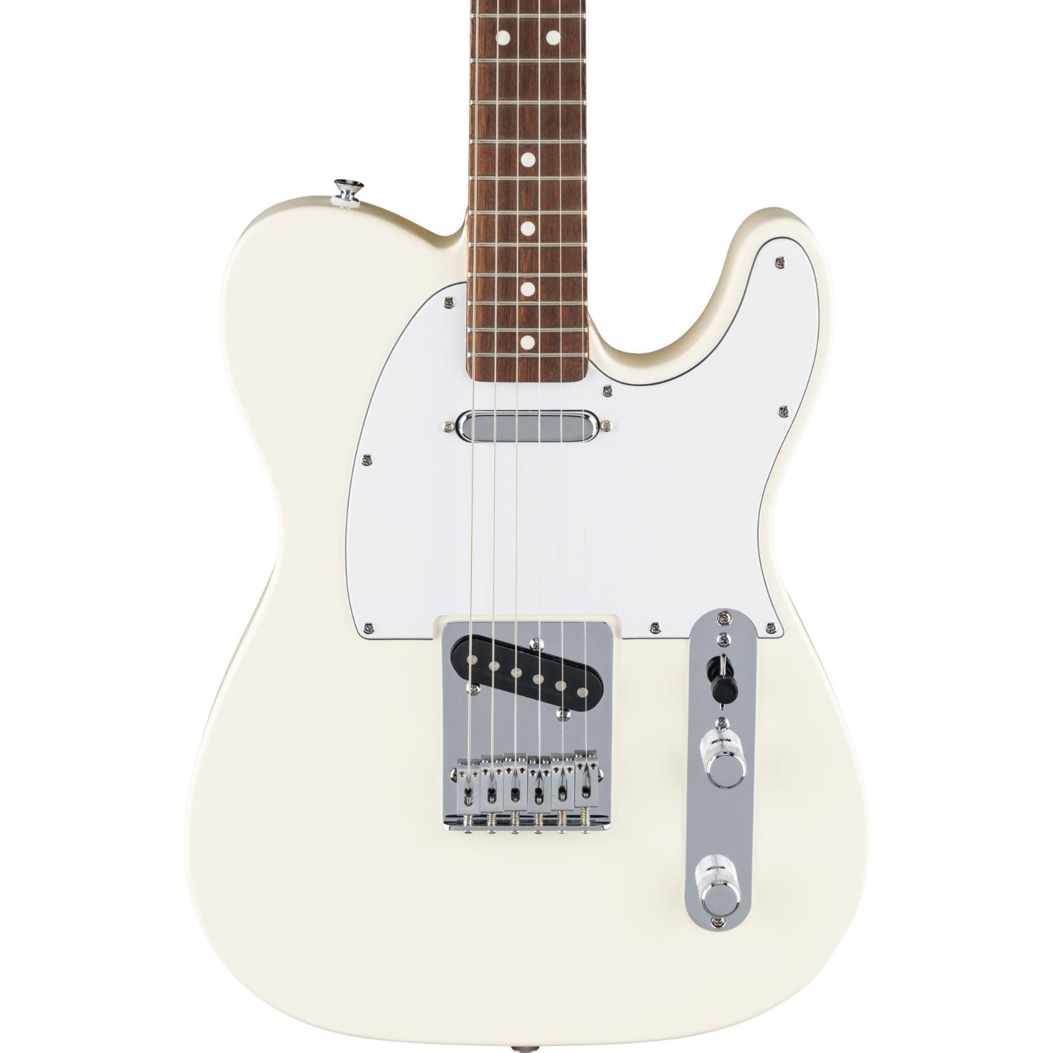 Fender Electric Guitars Fender Standard Telecaster 6 String Electric Guitar#color_olympic-white,fingerboard_indian-laurel