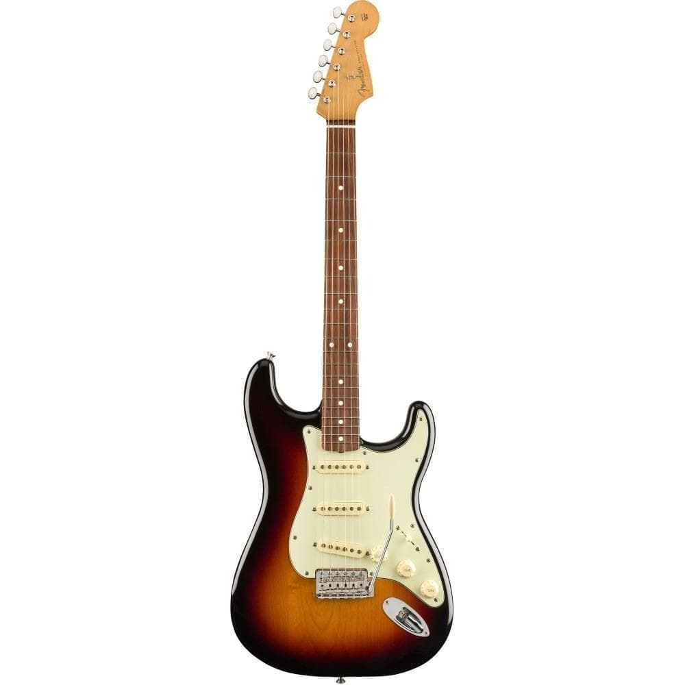 fender electric guitars fender vintera '60s stratocaster electric guitar - pau ferro- 3-color sunburst