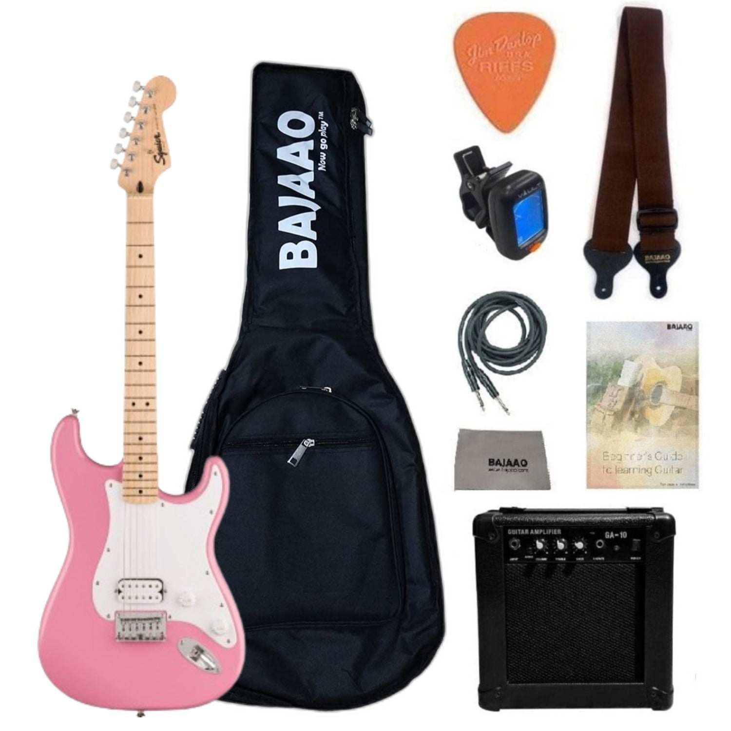 Fender Electric Guitars Flash Pink / Maple / Pro Fender Squier Sonic Stratocaster HT H 6 String Electric Guitar
