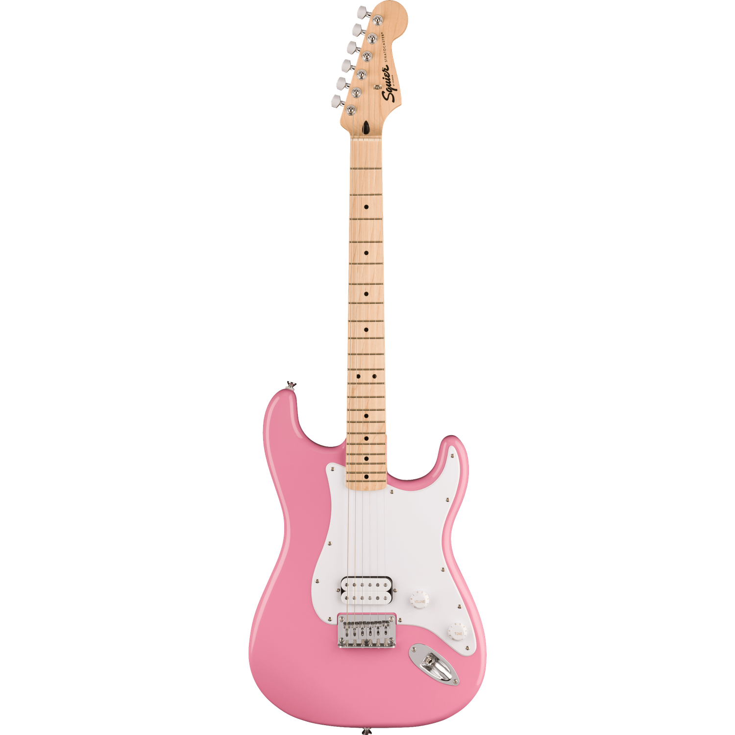 Fender Electric Guitars Flash Pink / Maple / Single Fender Squier Sonic Stratocaster HT H 6 String Electric Guitar