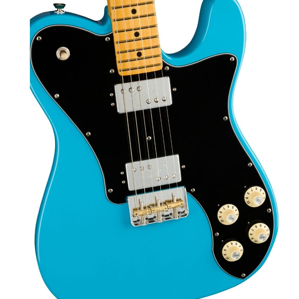 fender electric guitars miami blue fender american professional ii telecaster deluxe 6 string electric guitar - miami blue   