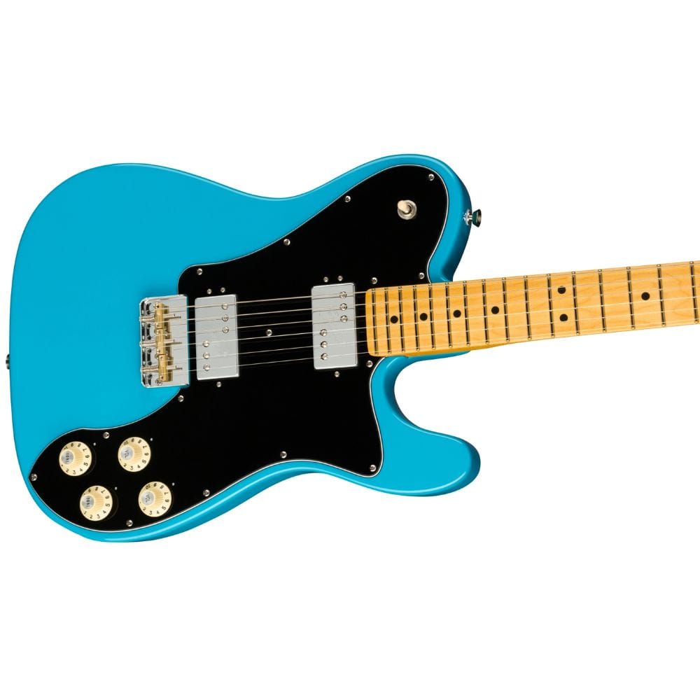 fender electric guitars miami blue fender american professional ii telecaster deluxe 6 string electric guitar - miami blue   