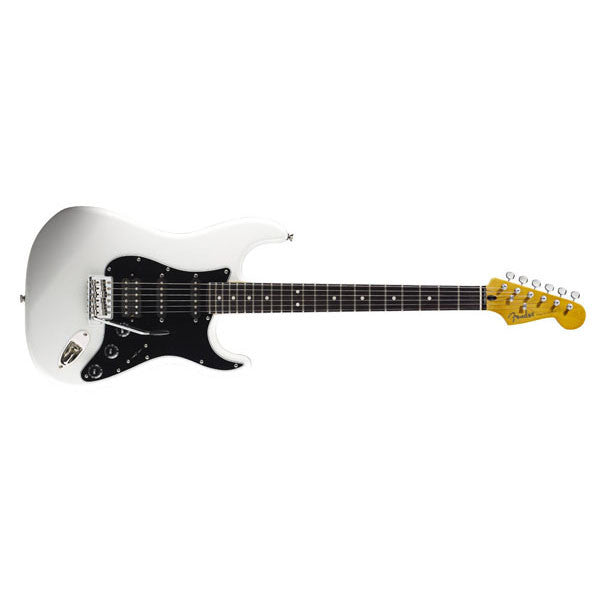 fender electric guitars olympic white fender modern player stratocaster hss electric guitar, rosewood neck    