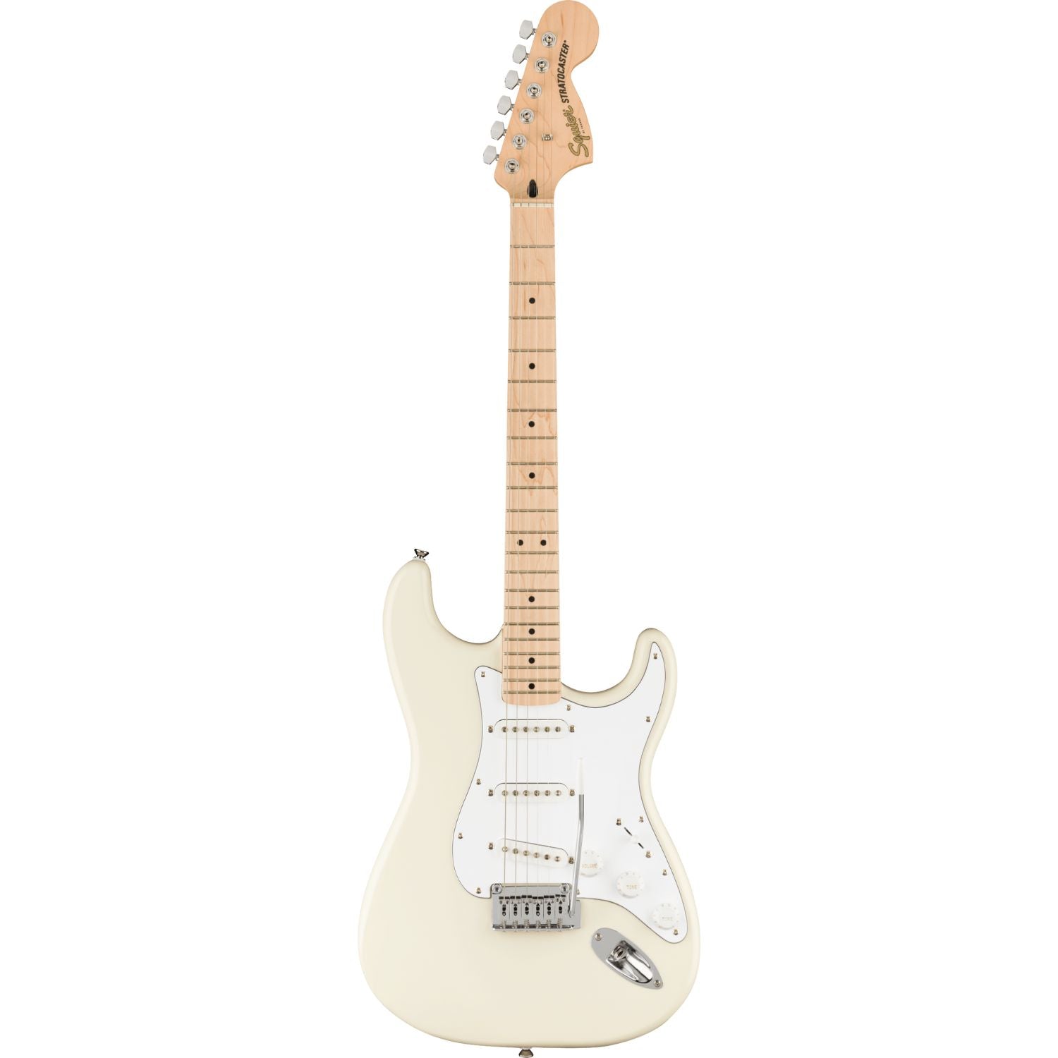 Fender Electric Guitars Olympic White / Maple Fender Squier Affinity Series Stratocaster Electric Guitar