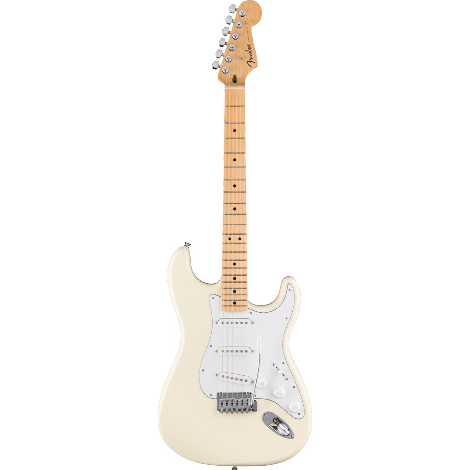 Fender Electric Guitars Olympic White / Maple / SSS Fender Standard Stratocaster 6 String Electric Guitars#color_olympic-white,fingerboard_maple,pickup-configuration_sss