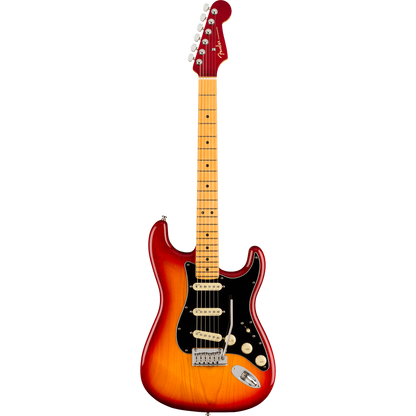 Fender Electric Guitars Plasma Red Burst Fender American Ultra Luxe SSS Stratocaster Electric Guitar 