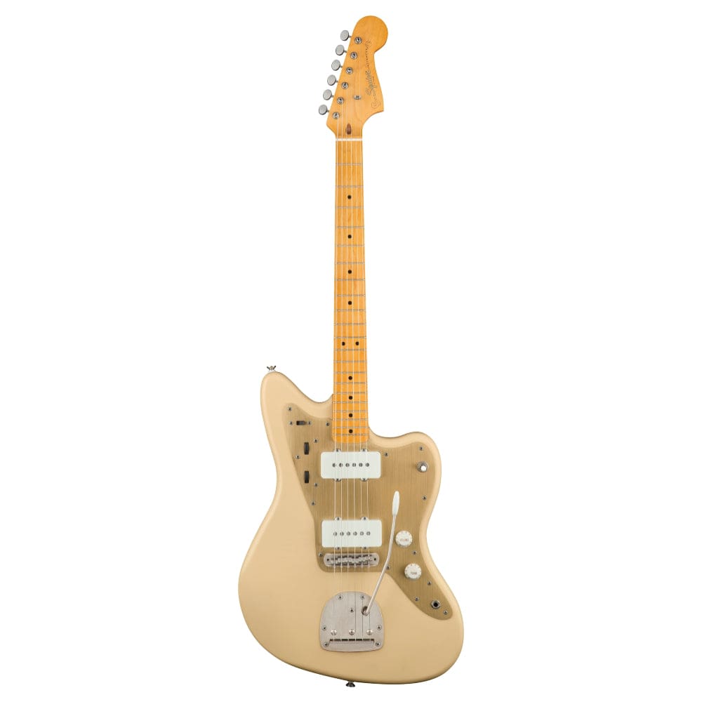 fender electric guitars satin desert sand fender 40th anniversary jazzmaster vintage edition 6 string electric guitar   #color_satin-desert-sand