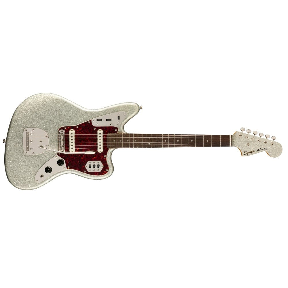 Fender Electric Guitars Silver Sparkle Fender Classic Vibe '60s Jaguar Electric Guitar