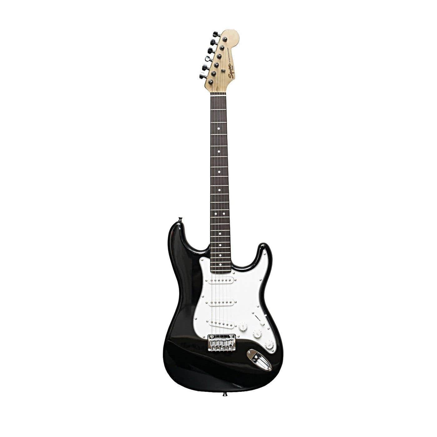 fender electric guitars single / black fender squier mm stratocaster 6-string electric guitar   