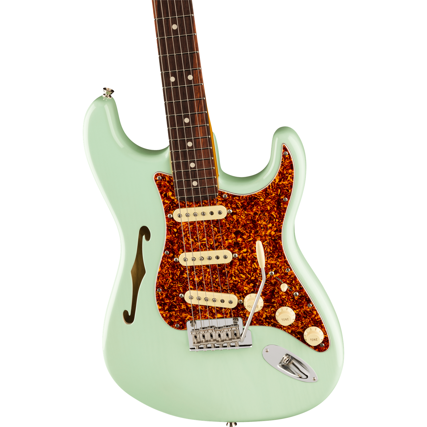 Fender Electric Guitars Surf Green Fender Limited Edition American Professional II Stratocaster Thinline 6 String Electric Guitar