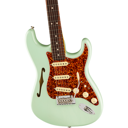 Fender Electric Guitars Surf Green Fender Limited Edition American Professional II Stratocaster Thinline 6 String Electric Guitar