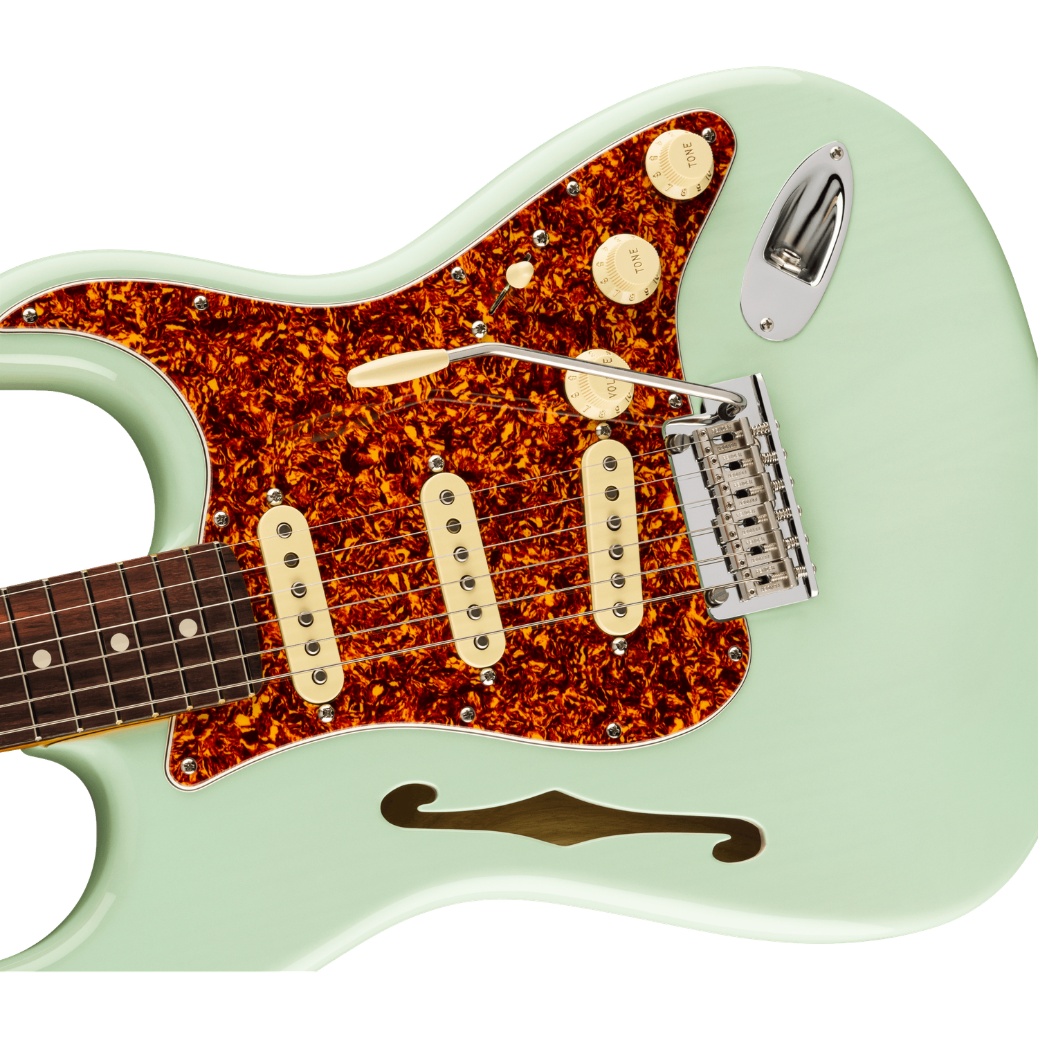 Fender Electric Guitars Surf Green Fender Limited Edition American Professional II Stratocaster Thinline 6 String Electric Guitar