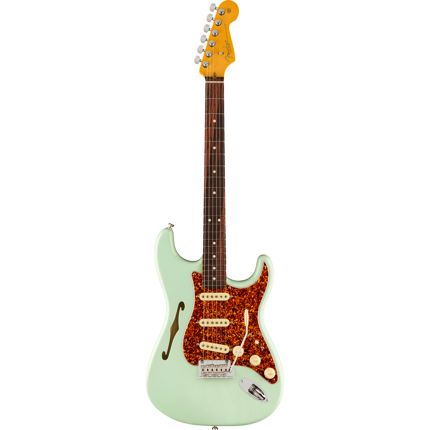 Fender Electric Guitars Surf Green Fender Limited Edition American Professional II Stratocaster Thinline 6 String Electric Guitar