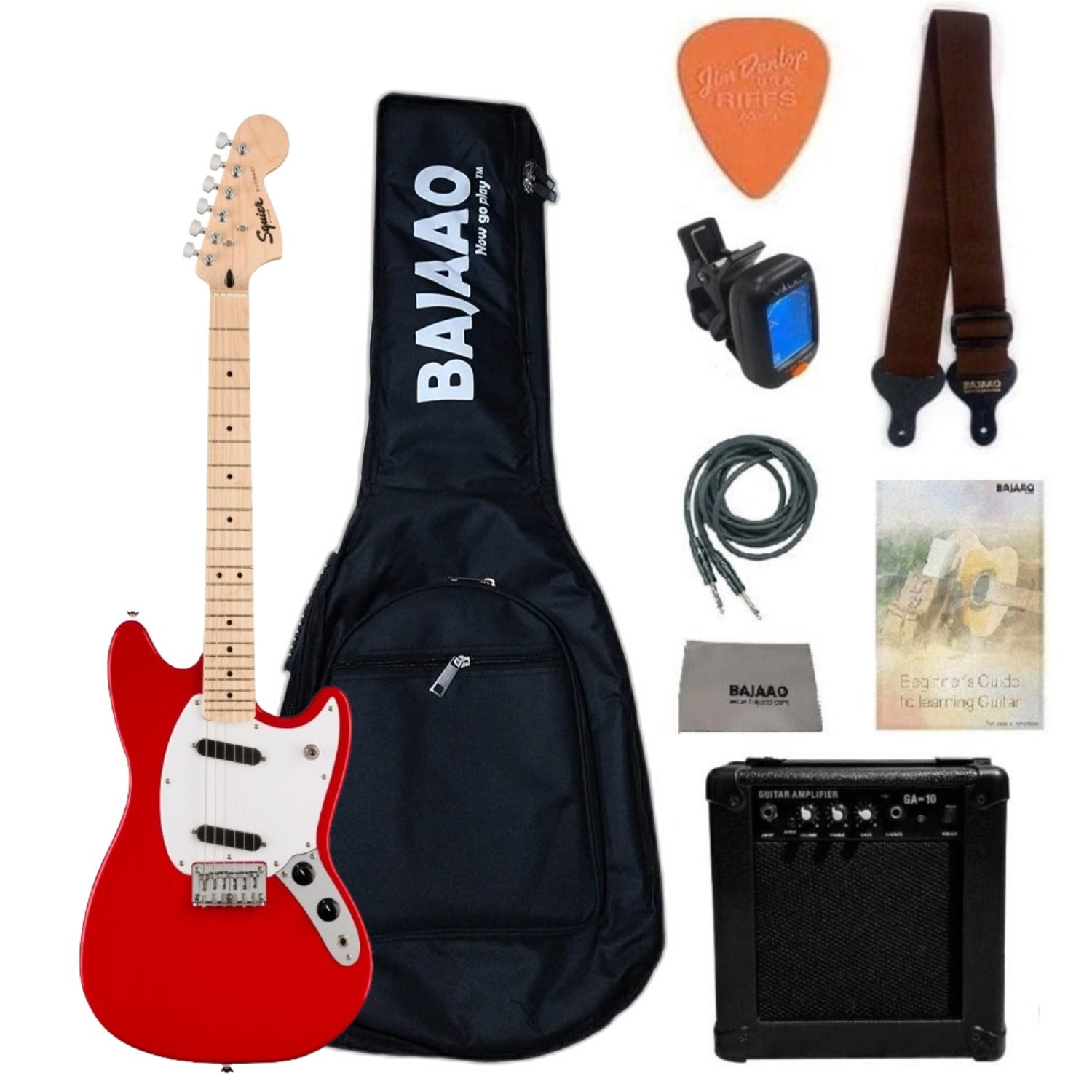 Fender Electric Guitars Torino Red / Pro Fender Squier Sonic Mustang 6 String Electric Guitar