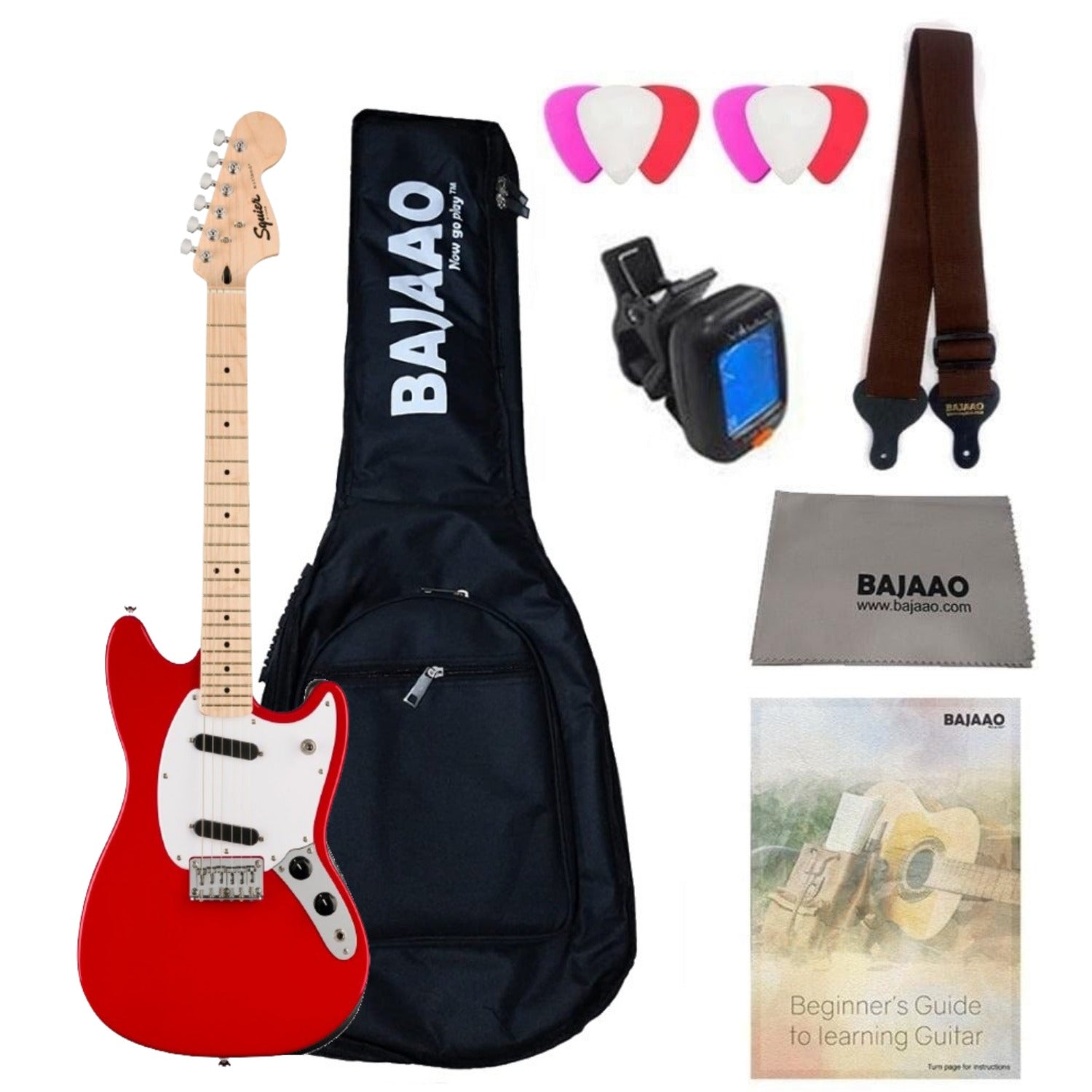Fender Electric Guitars Torino Red / Standard Fender Squier Sonic Mustang 6 String Electric Guitar