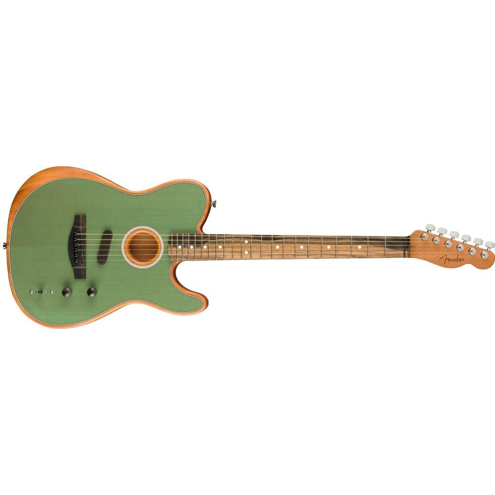 fender electro acoustic guitars fender american acoustasonic telecaster 6 string electro acoustic guitar    #color_surf-green