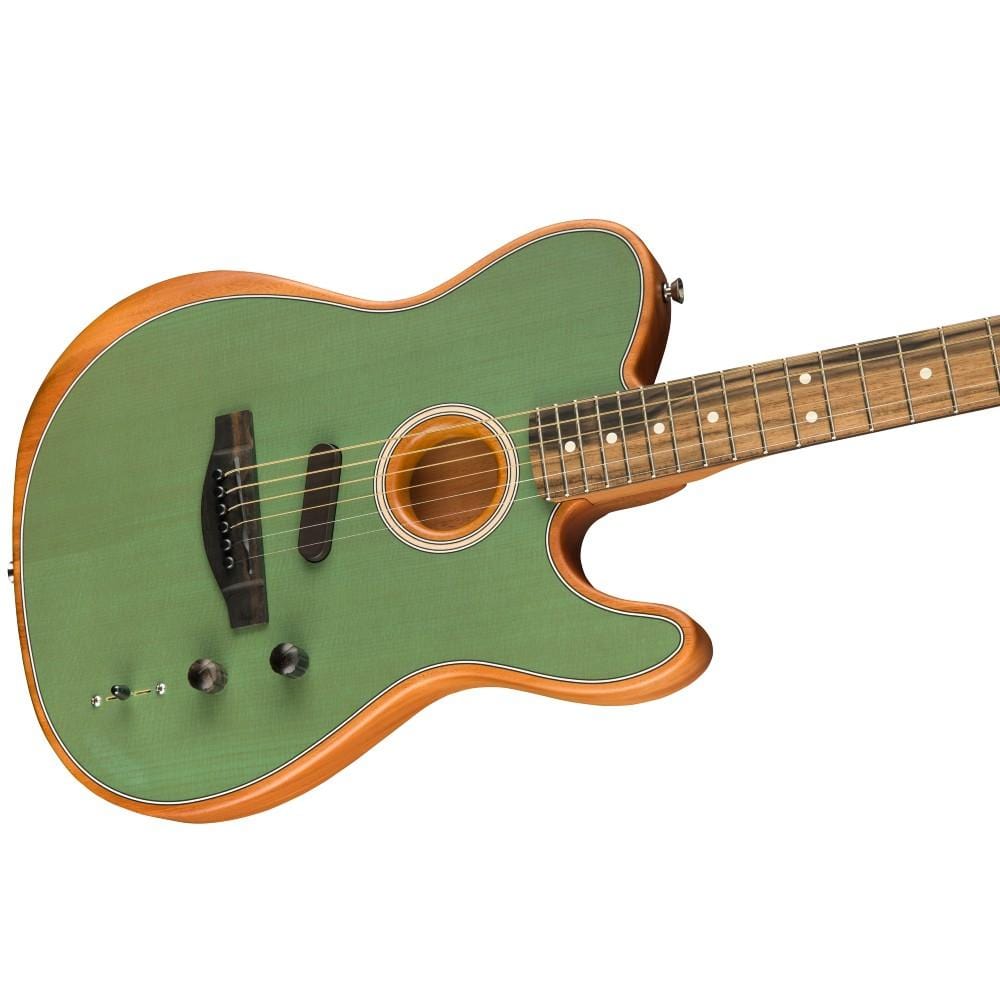 fender electro acoustic guitars fender american acoustasonic telecaster 6 string electro acoustic guitar    #color_surf-green