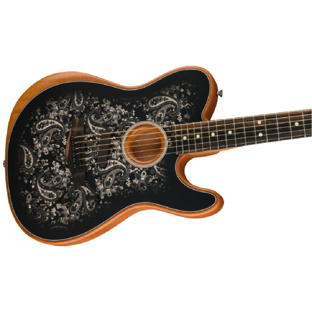 fender electro acoustic guitars fender american acoustasonic telecaster 6 string electro acoustic guitar    #color_black-paisley