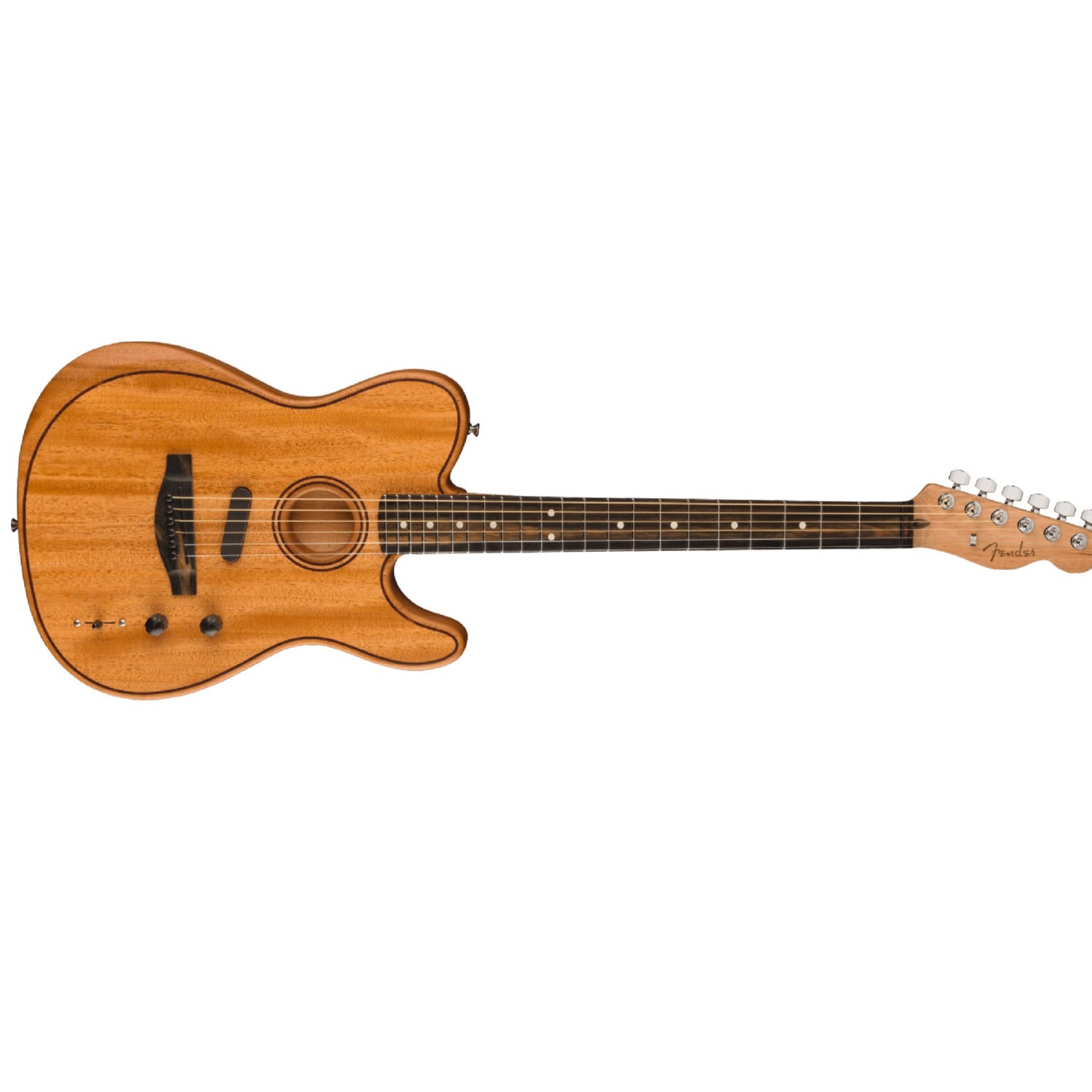 Fender Electro Acoustic Guitars Fender American Acoustasonic Telecaster All Mahagony Electro Acoustic Guitar with Gigbag