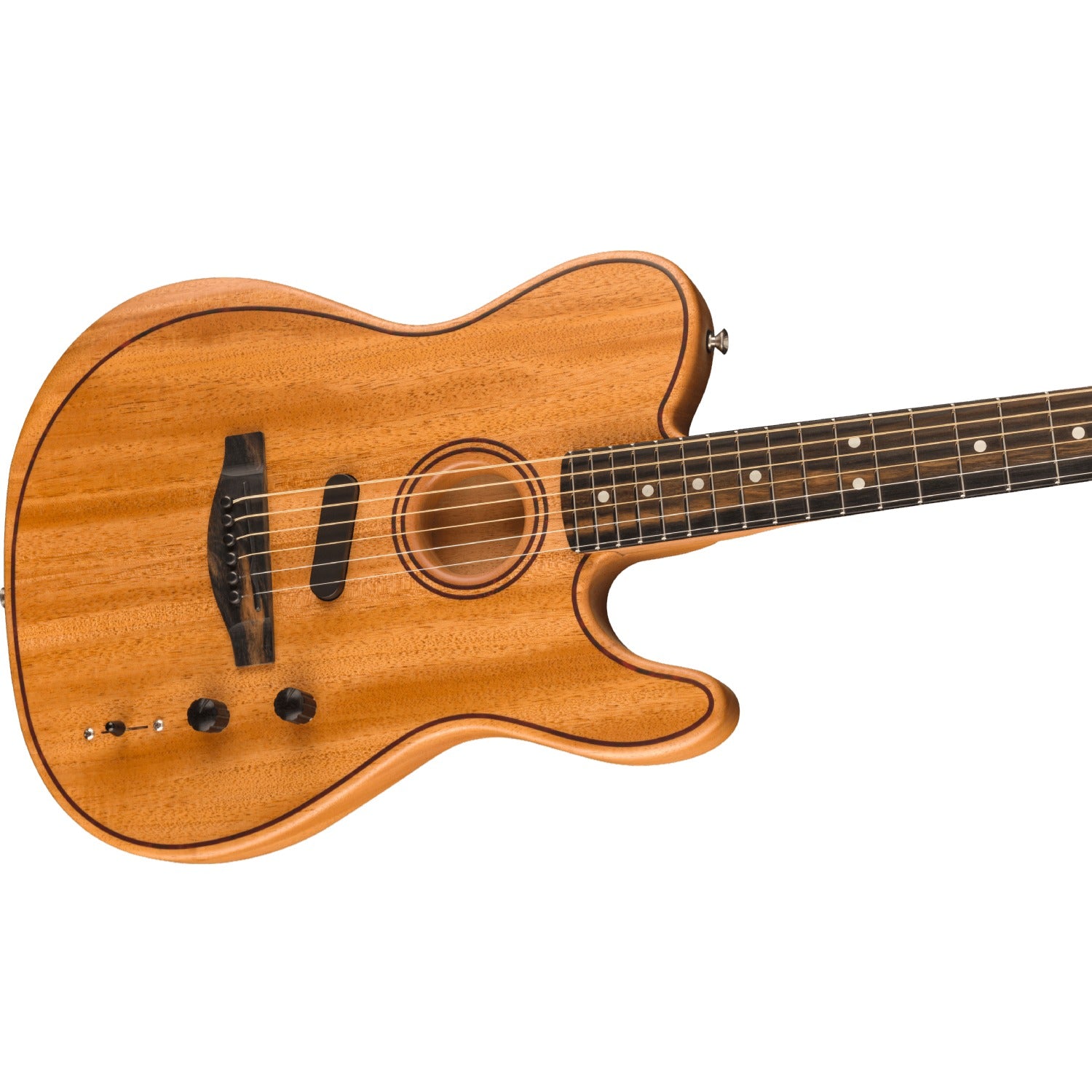 Fender Electro Acoustic Guitars Fender American Acoustasonic Telecaster All Mahagony Electro Acoustic Guitar with Gigbag